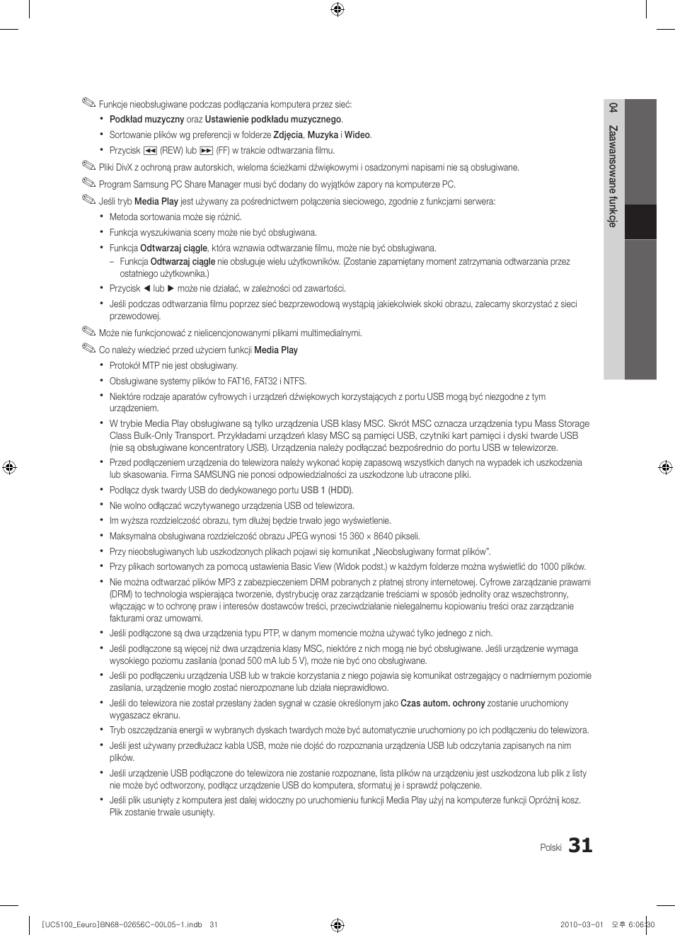 Samsung UE46C5000QW User Manual | Page 132 / 502
