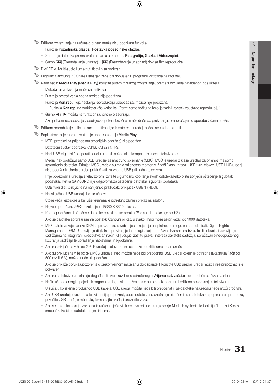 Samsung UE46C5000QW User Manual | Page 282 / 502