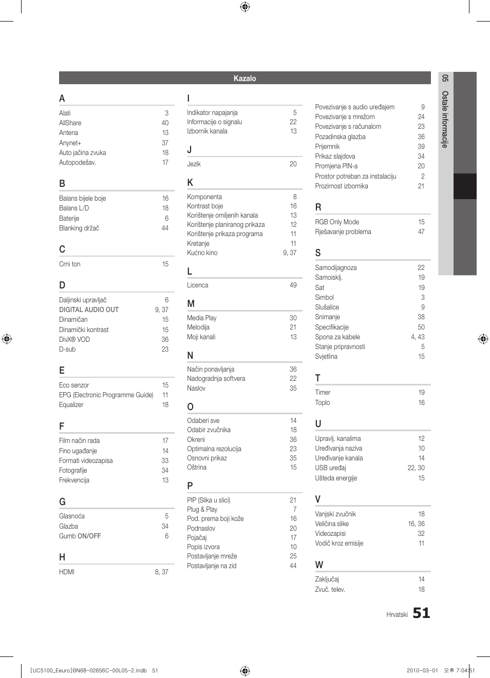 Samsung UE46C5000QW User Manual | Page 302 / 502