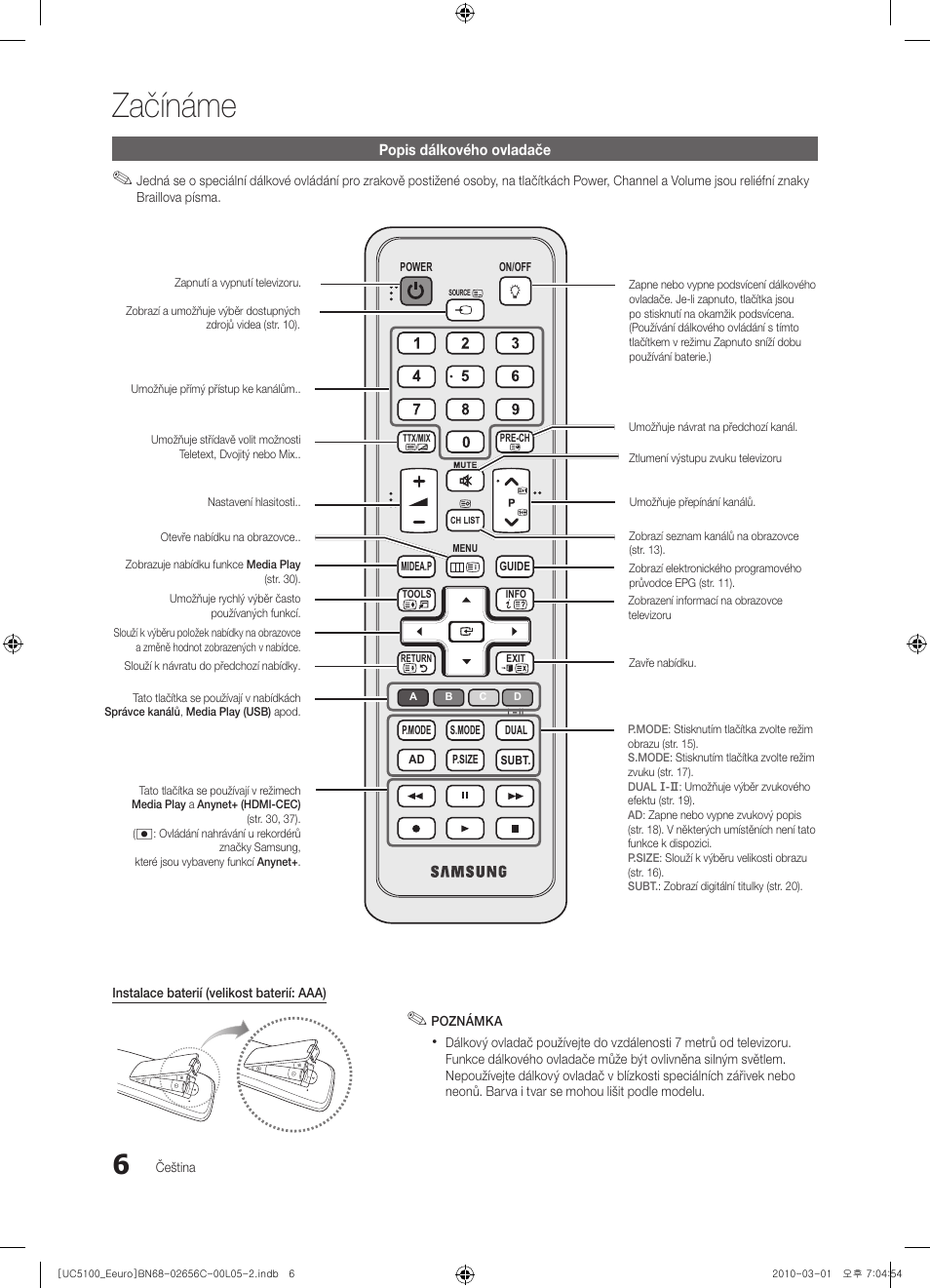 Začínáme | Samsung UE46C5000QW User Manual | Page 307 / 502