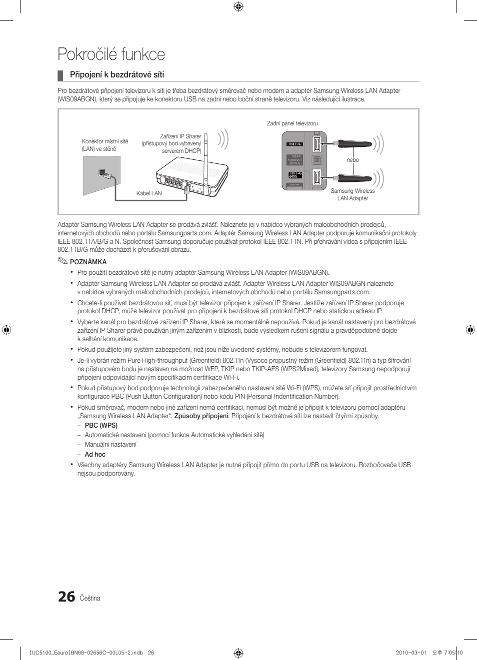 Pokročilé funkce | Samsung UE46C5000QW User Manual | Page 327 / 502