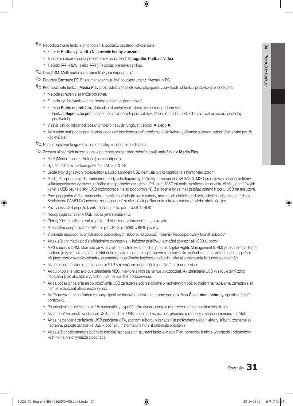 Samsung UE46C5000QW User Manual | Page 382 / 502