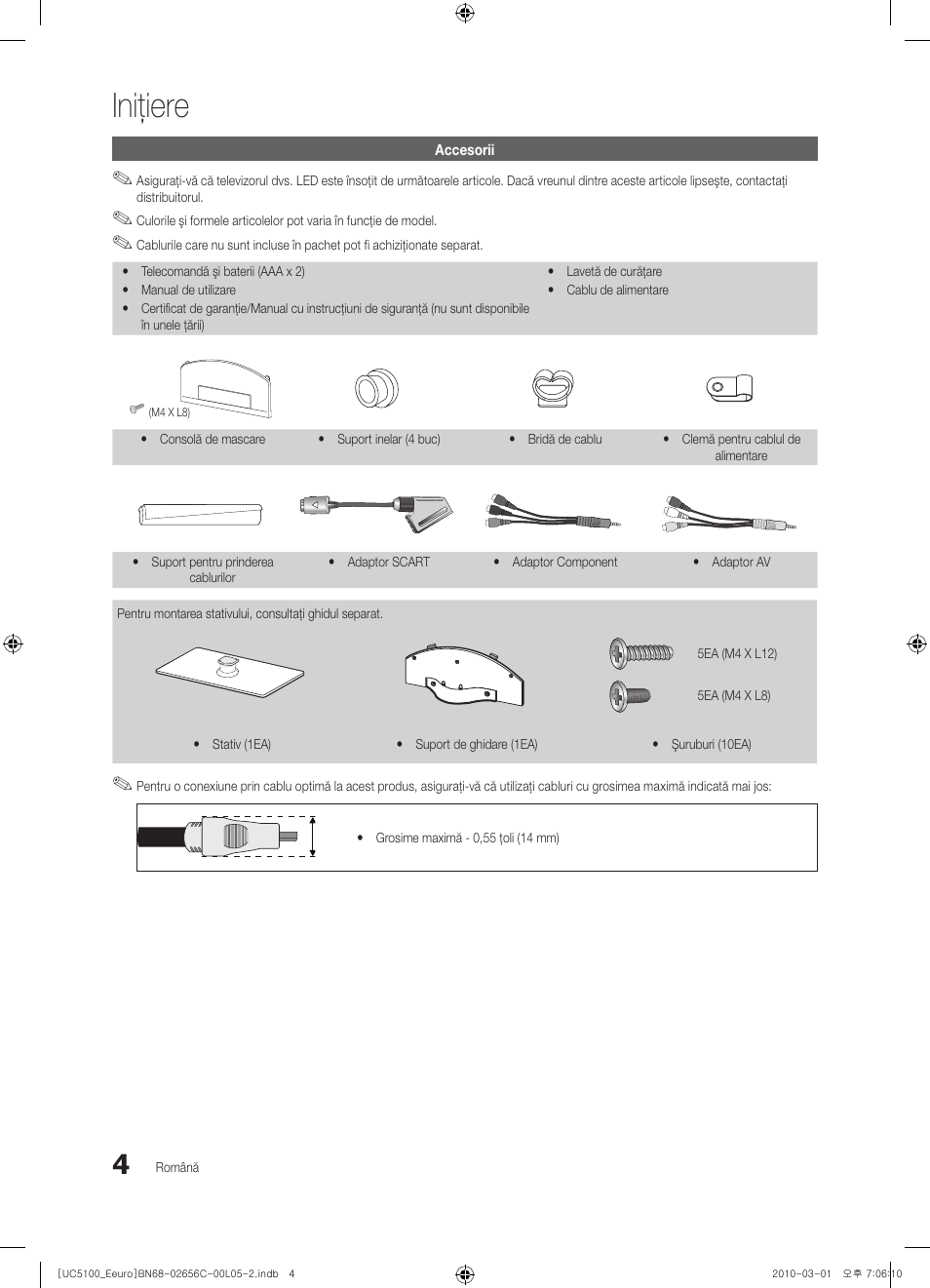 Iniţiere | Samsung UE46C5000QW User Manual | Page 405 / 502