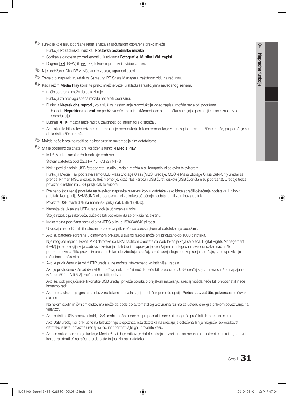 Samsung UE46C5000QW User Manual | Page 482 / 502