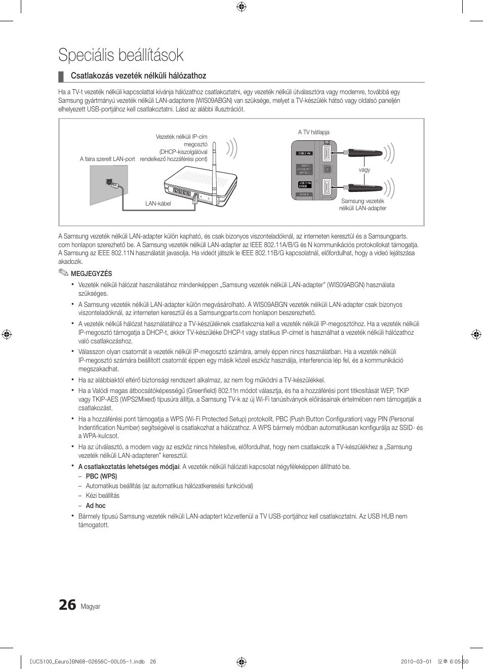 Speciális beállítások | Samsung UE46C5000QW User Manual | Page 76 / 502
