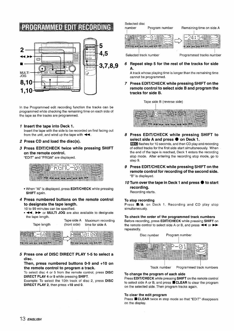 Prgnc 00, Pppj) f/b 3000, Jh 5 p 0i | Programm, Prgnc, Jh 5 p i, 5 f'-01, F'rgmc | Aiwa Z-R555 User Manual | Page 14 / 62