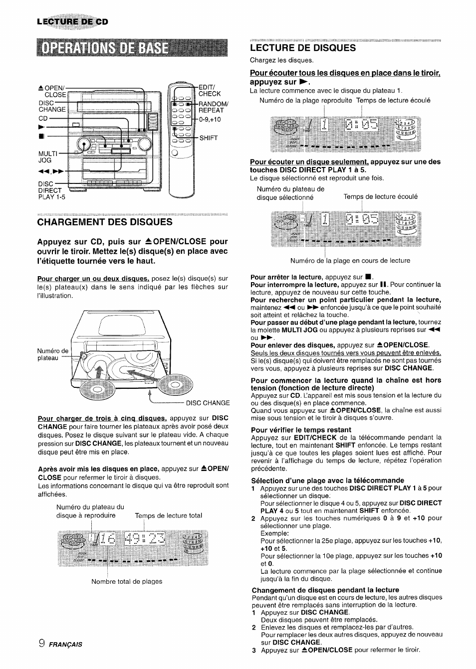 Ii:;i :: 05, Lecture de cd, Lecture de disques | Chargement des disques | Aiwa Z-R555 User Manual | Page 52 / 62