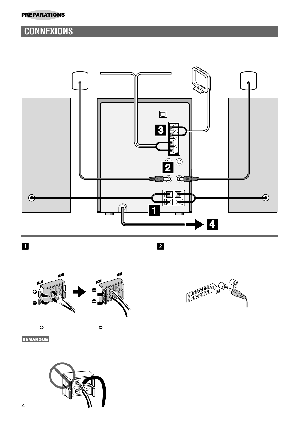 Connexions | Aiwa NSX-AJ22 User Manual | Page 45 / 62