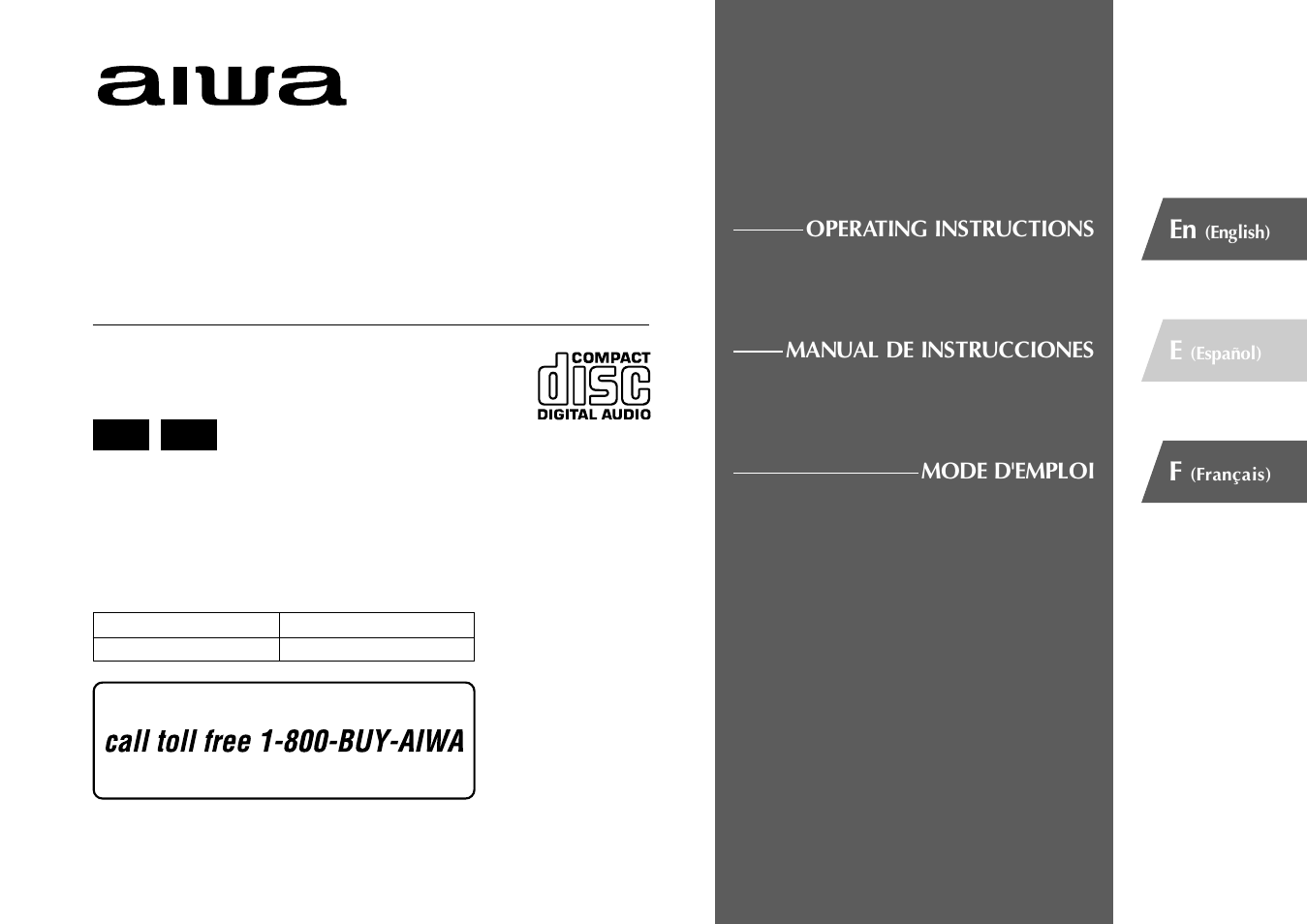 Aiwa XR-EM50 User Manual | 20 pages