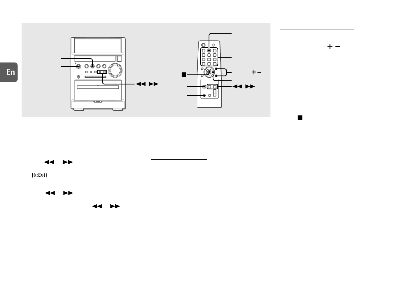 Radio operations, Manual tuning, Preset tuning | 10 en | Aiwa XR-EM50 User Manual | Page 10 / 20