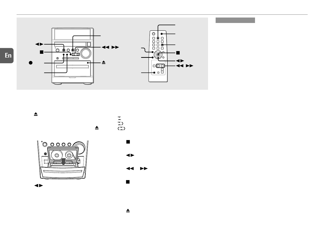 Tape playback, Playback, 12 en | Aiwa XR-EM50 User Manual | Page 12 / 20