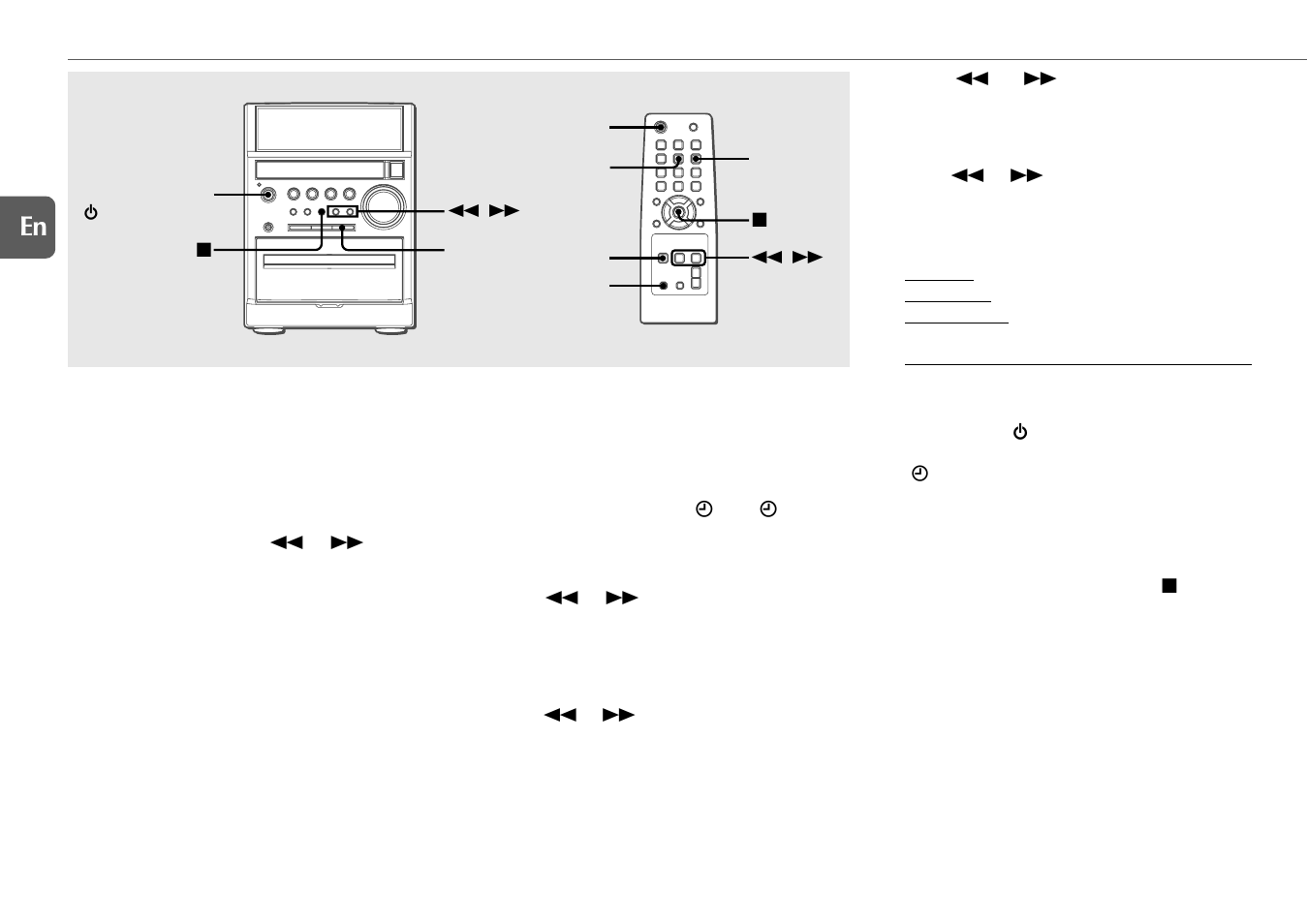 Timer operations, Sleep timer, Timer playback | 16 en | Aiwa XR-EM50 User Manual | Page 16 / 20