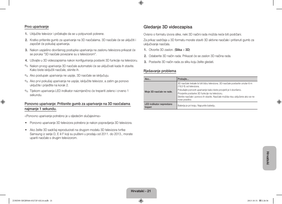 Gledanje 3d videozapisa | Samsung UE85S9ST User Manual | Page 141 / 385