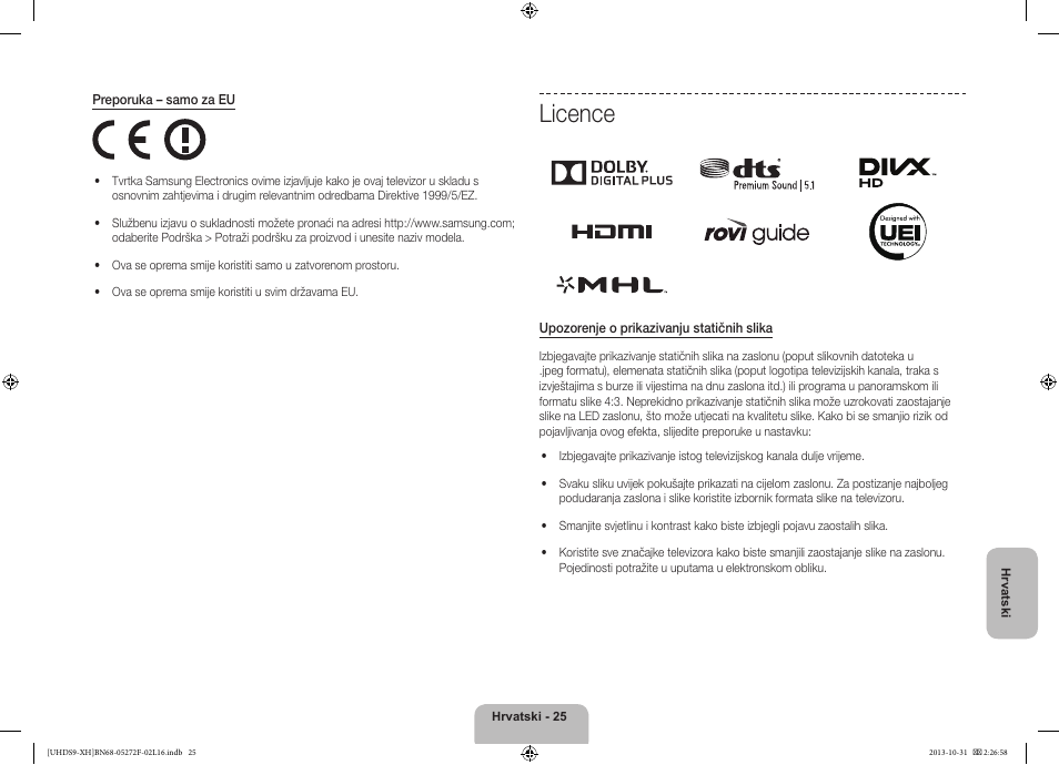 Licence | Samsung UE85S9ST User Manual | Page 145 / 385