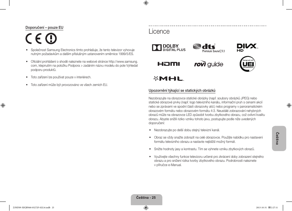 Licence | Samsung UE85S9ST User Manual | Page 169 / 385