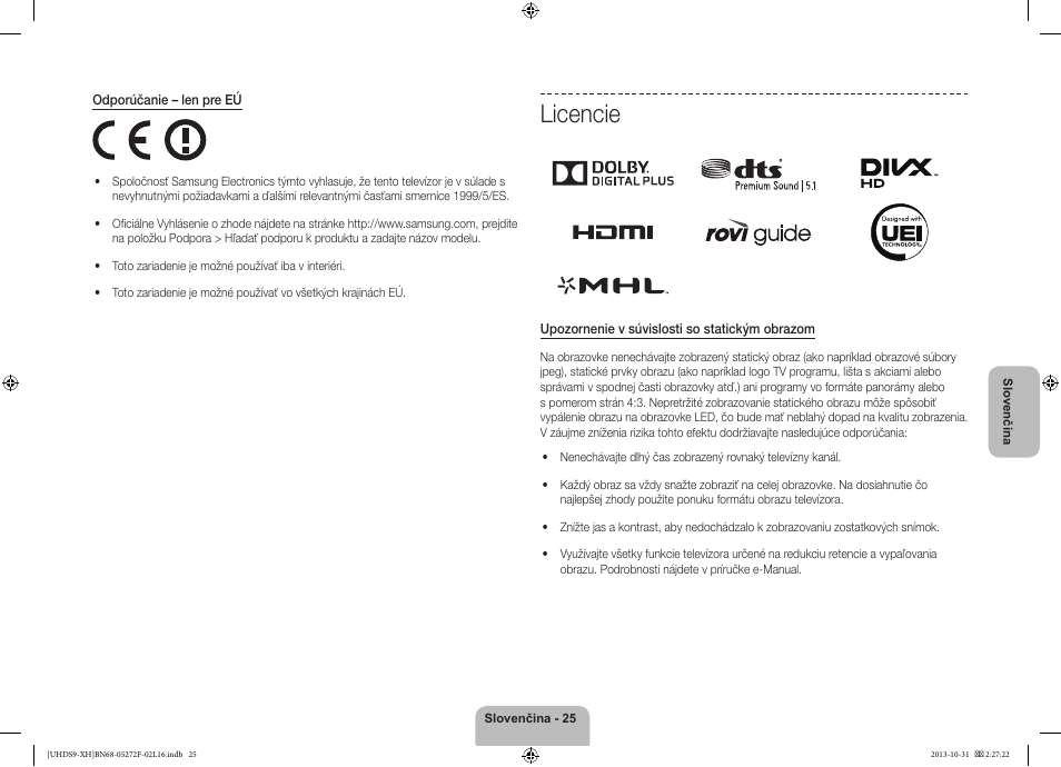 Licencie | Samsung UE85S9ST User Manual | Page 193 / 385