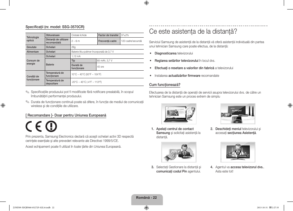 Ce este asistenţa de la distanţă | Samsung UE85S9ST User Manual | Page 214 / 385