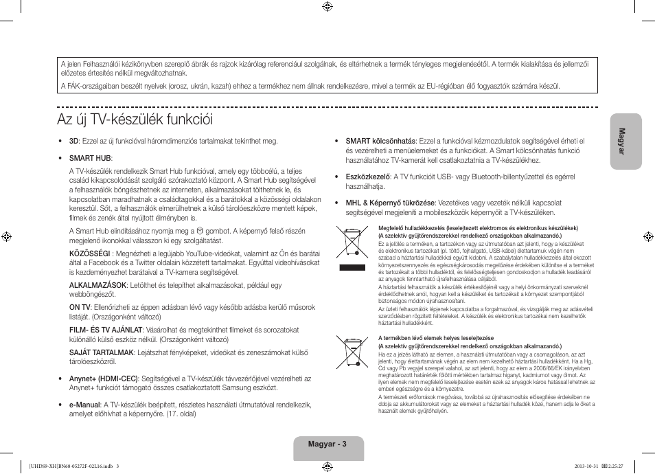 Az új tv-készülék funkciói | Samsung UE85S9ST User Manual | Page 27 / 385