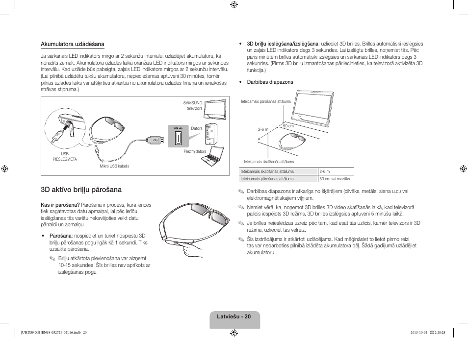 3d aktīvo briļļu pārošana | Samsung UE85S9ST User Manual | Page 332 / 385