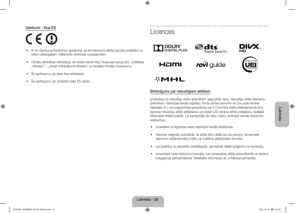 Licences | Samsung UE85S9ST User Manual | Page 337 / 385