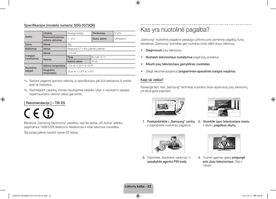 Kas yra nuotolinė pagalba | Samsung UE85S9ST User Manual | Page 358 / 385