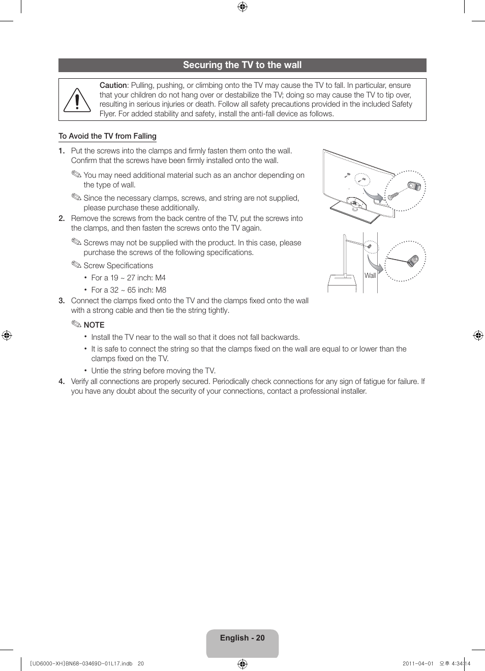 Samsung UE46D6000TW User Manual | Page 20 / 344