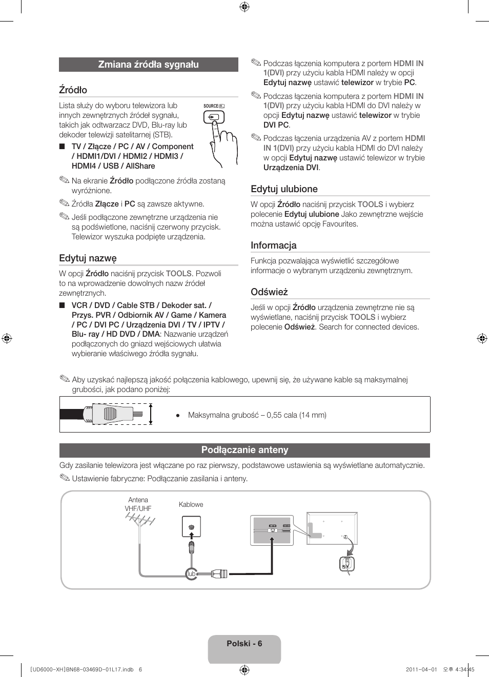 Samsung UE46D6000TW User Manual | Page 48 / 344