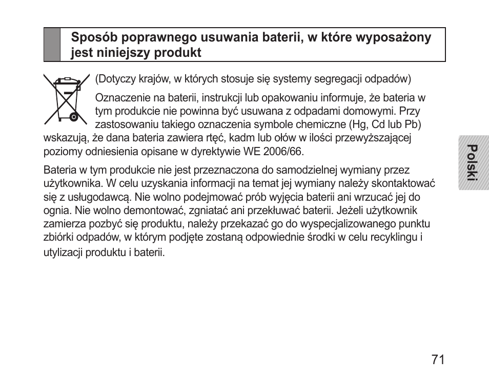 Niniejszy produkt | Samsung BHM1100 User Manual | Page 73 / 149