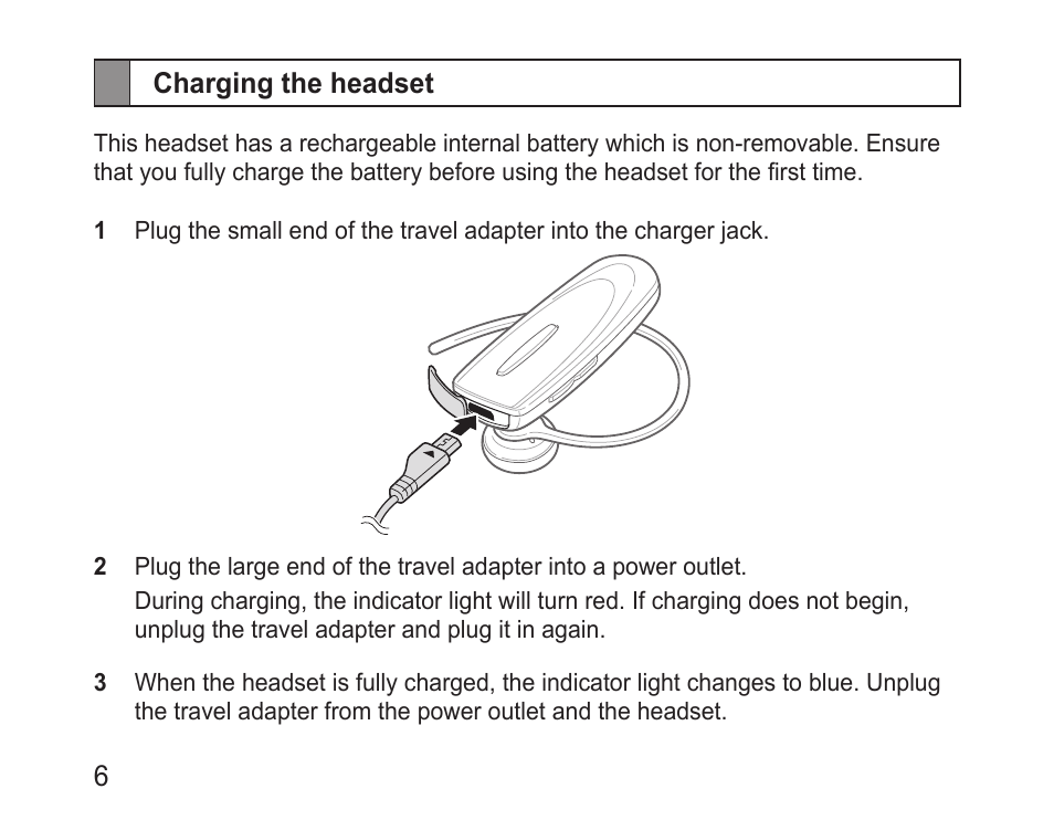 Charging the headset | Samsung BHM1100 User Manual | Page 8 / 149