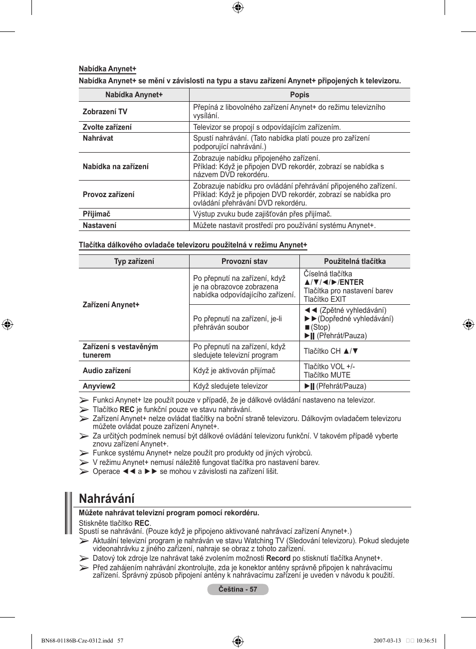 Nahrávání | Samsung LE46M87BD User Manual | Page 431 / 560