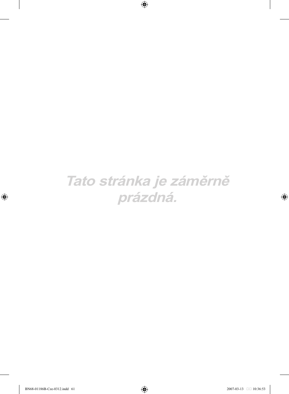 Tato stránka je záměrně prázdná | Samsung LE46M87BD User Manual | Page 435 / 560