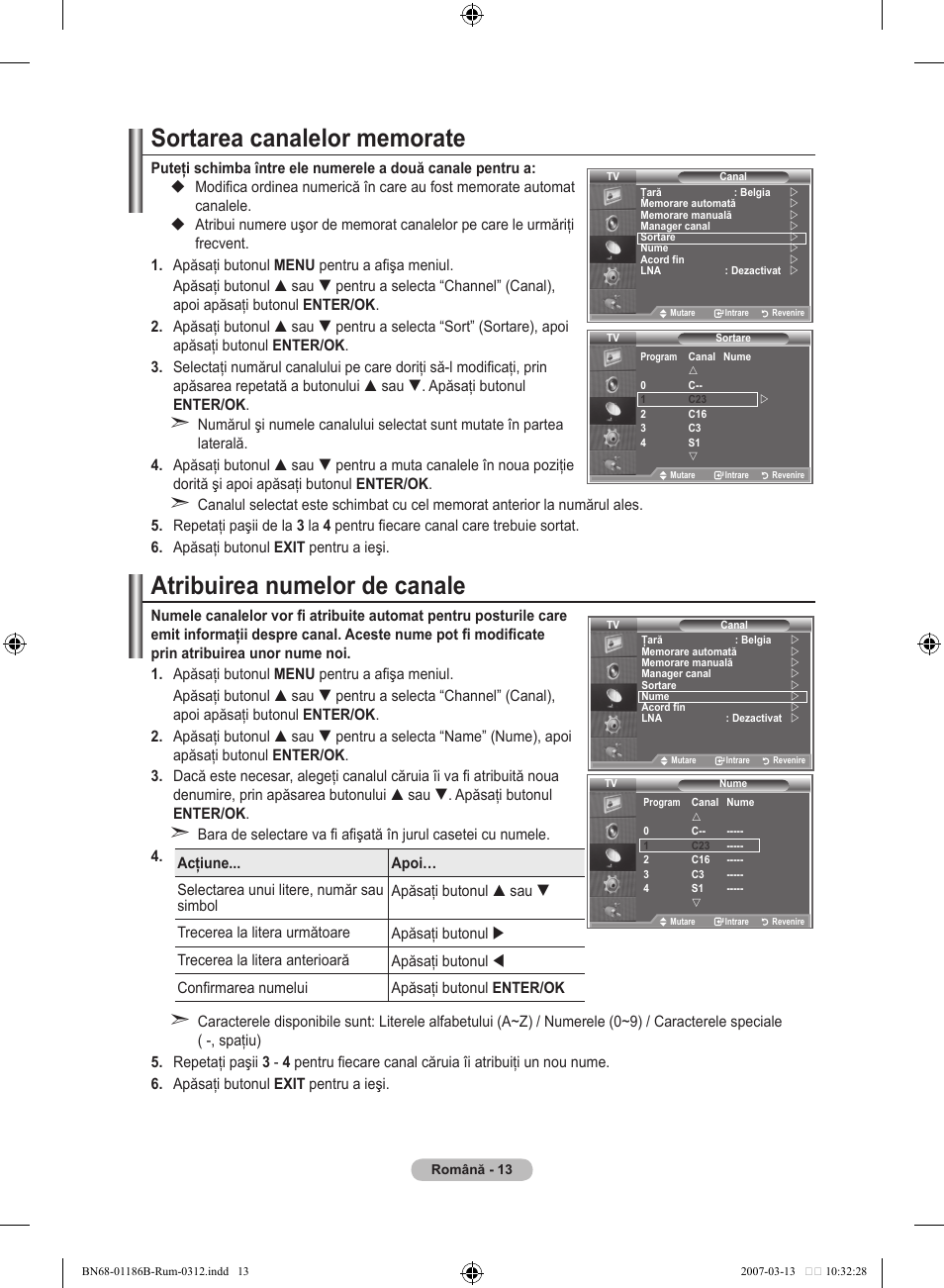 Atribuirea numelor de canale | Samsung LE46M87BD User Manual | Page 511 / 560