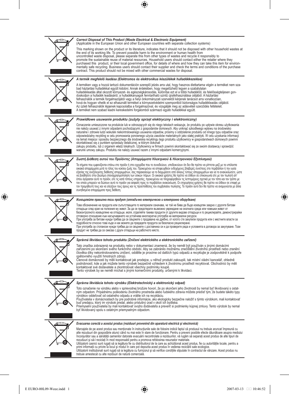 Weee | Samsung LE46M87BD User Manual | Page 560 / 560