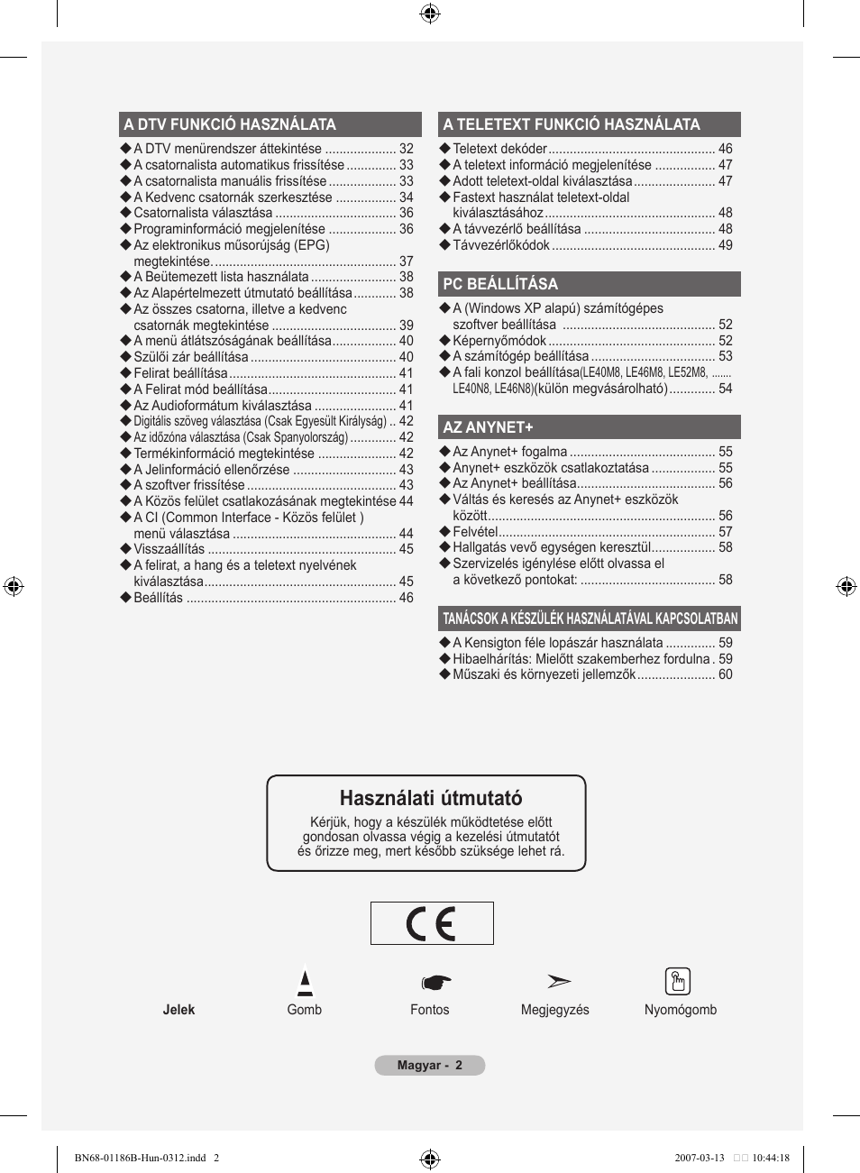 Használati útmutató | Samsung LE46M87BD User Manual | Page 66 / 560
