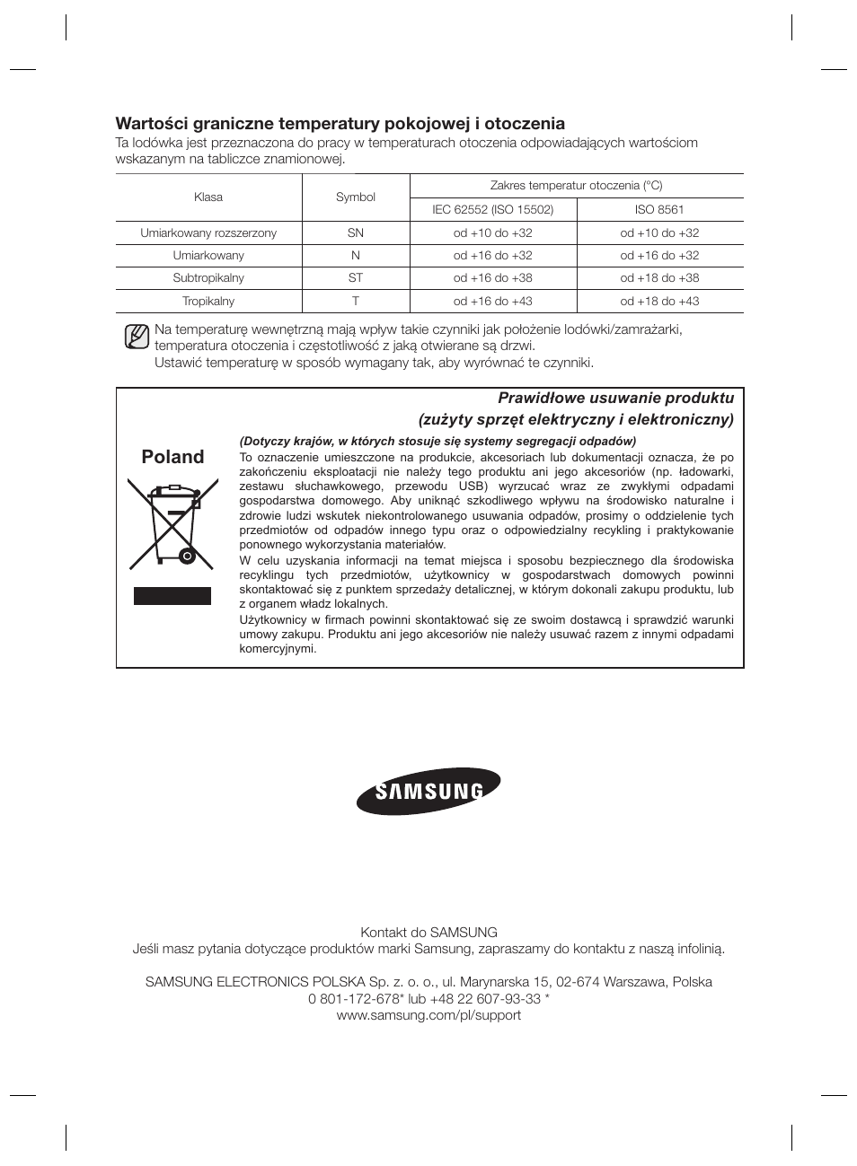Poland | Samsung RSG5PURS User Manual | Page 52 / 132