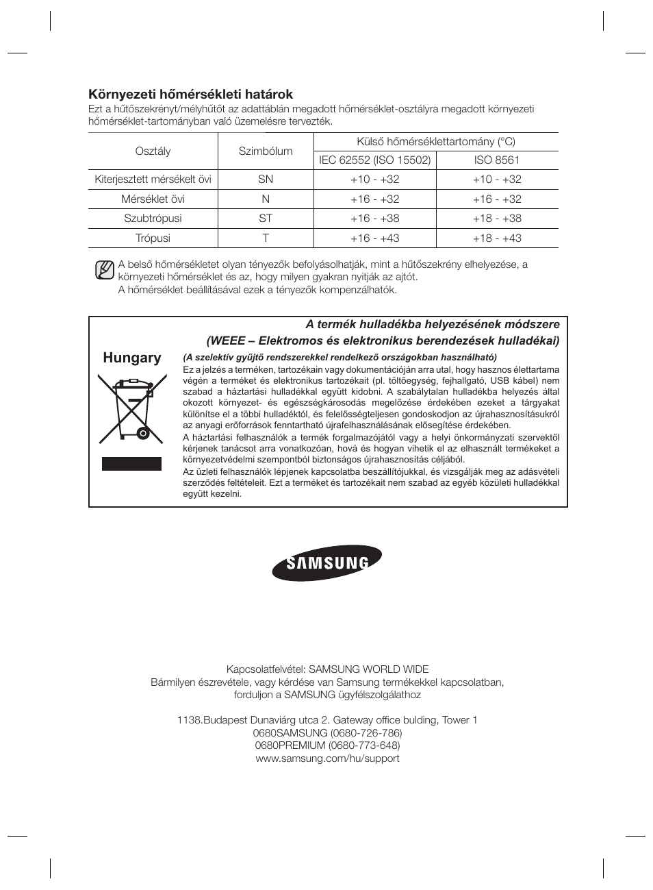 Hungary | Samsung RSG5PURS User Manual | Page 78 / 132