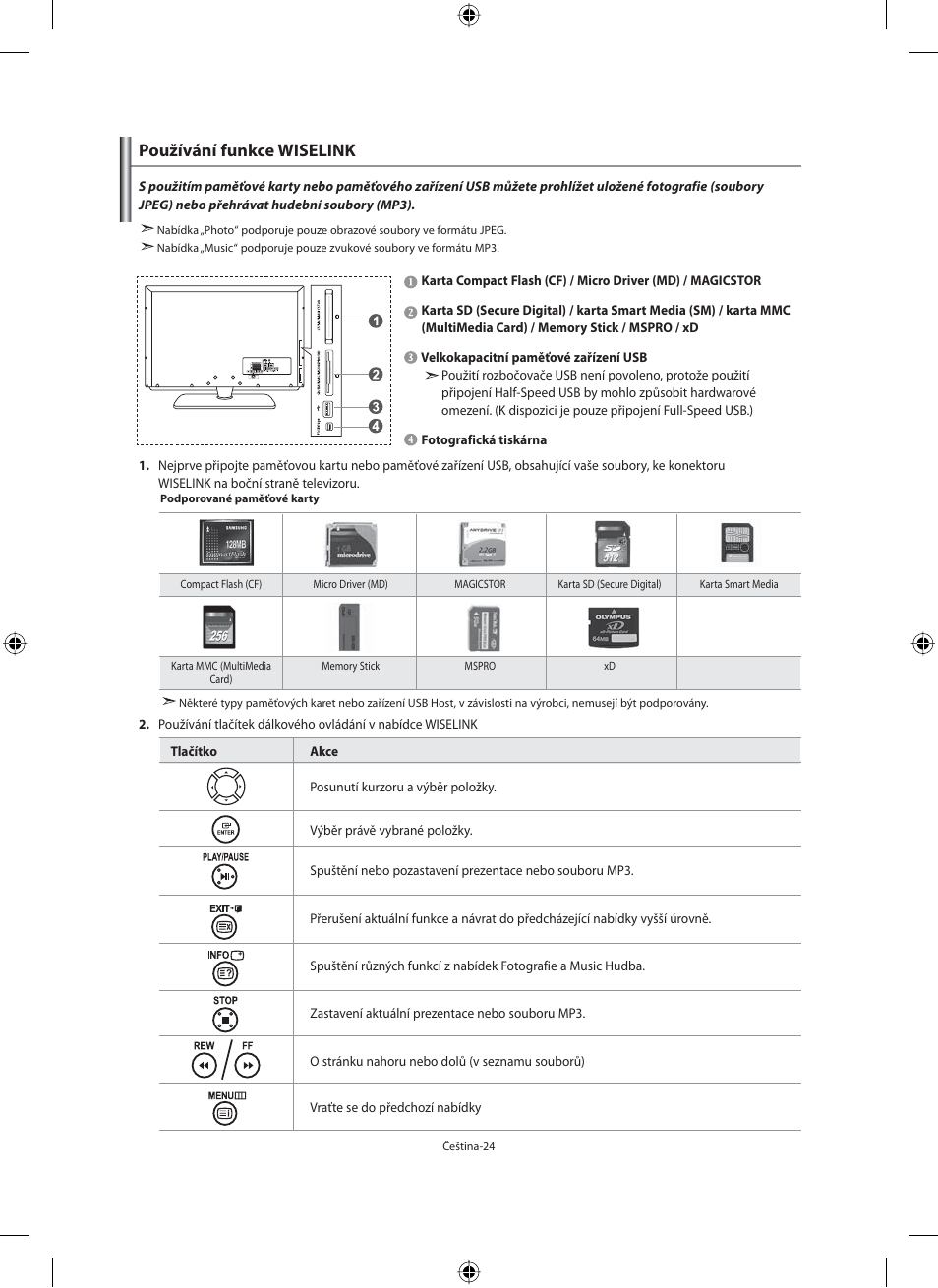 Používání funkce wiselink | Samsung LE40N71B User Manual | Page 334 / 355