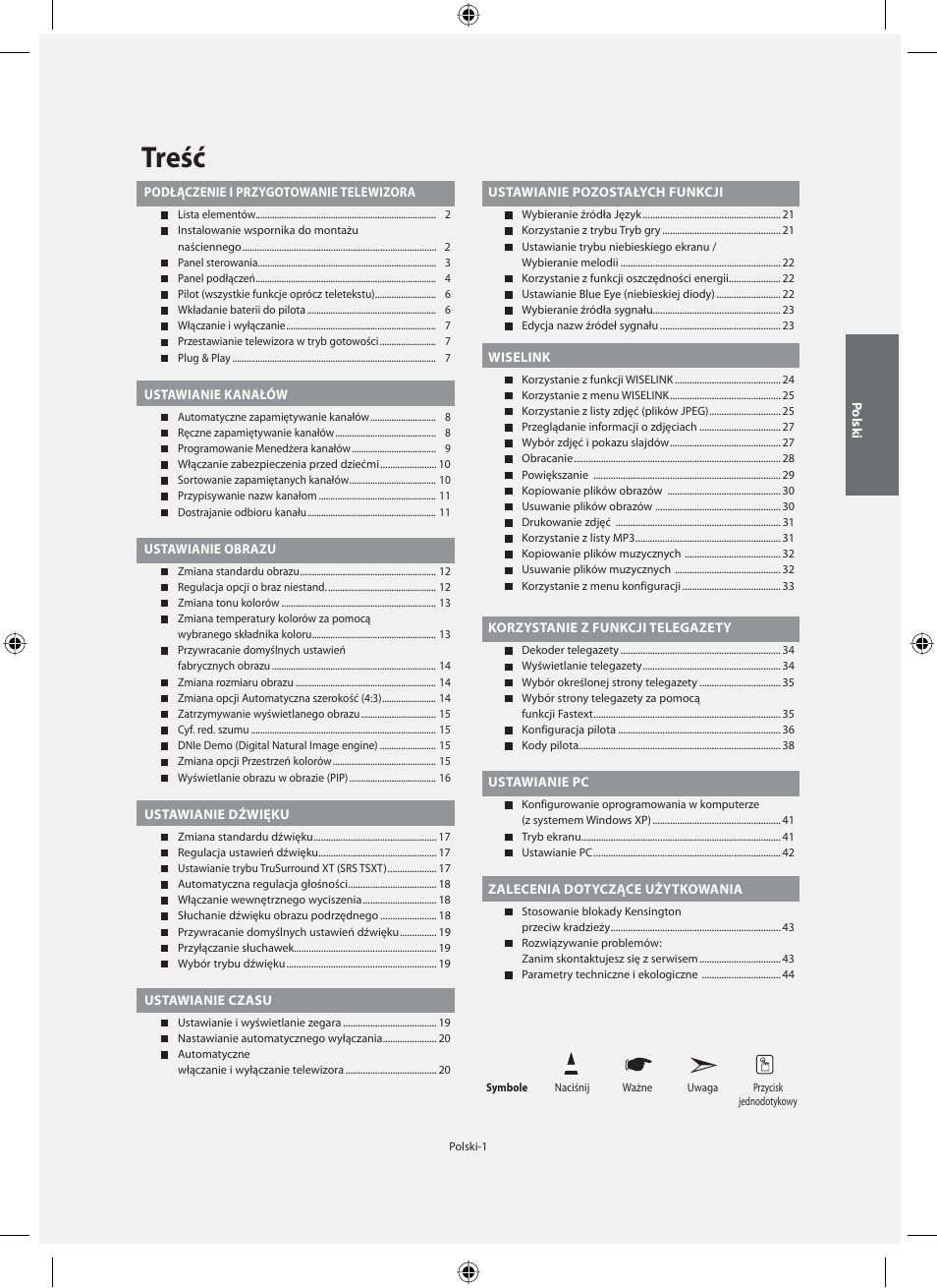 Treść | Samsung LE40N71B User Manual | Page 91 / 355