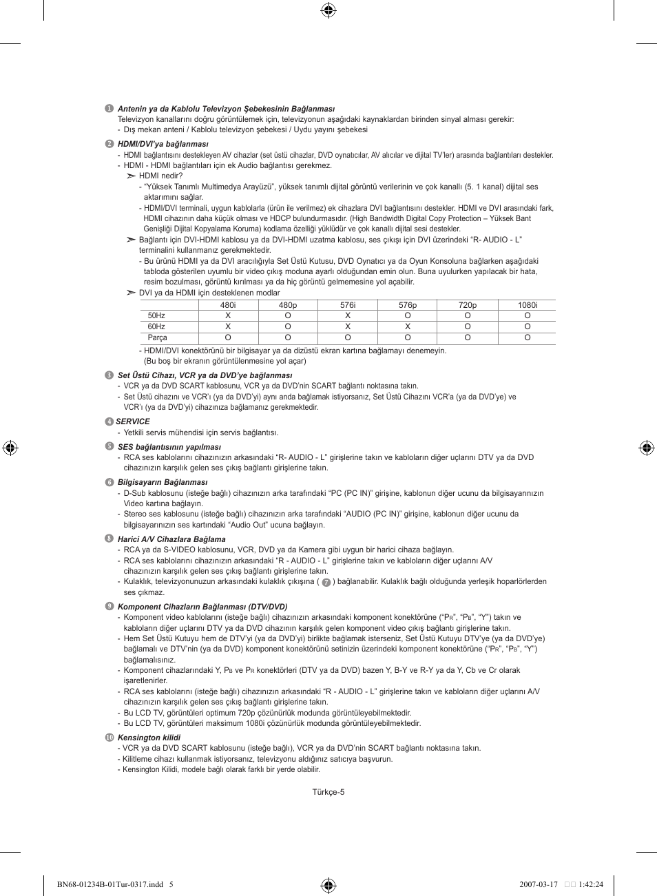 Samsung LE37S62B User Manual | Page 259 / 282