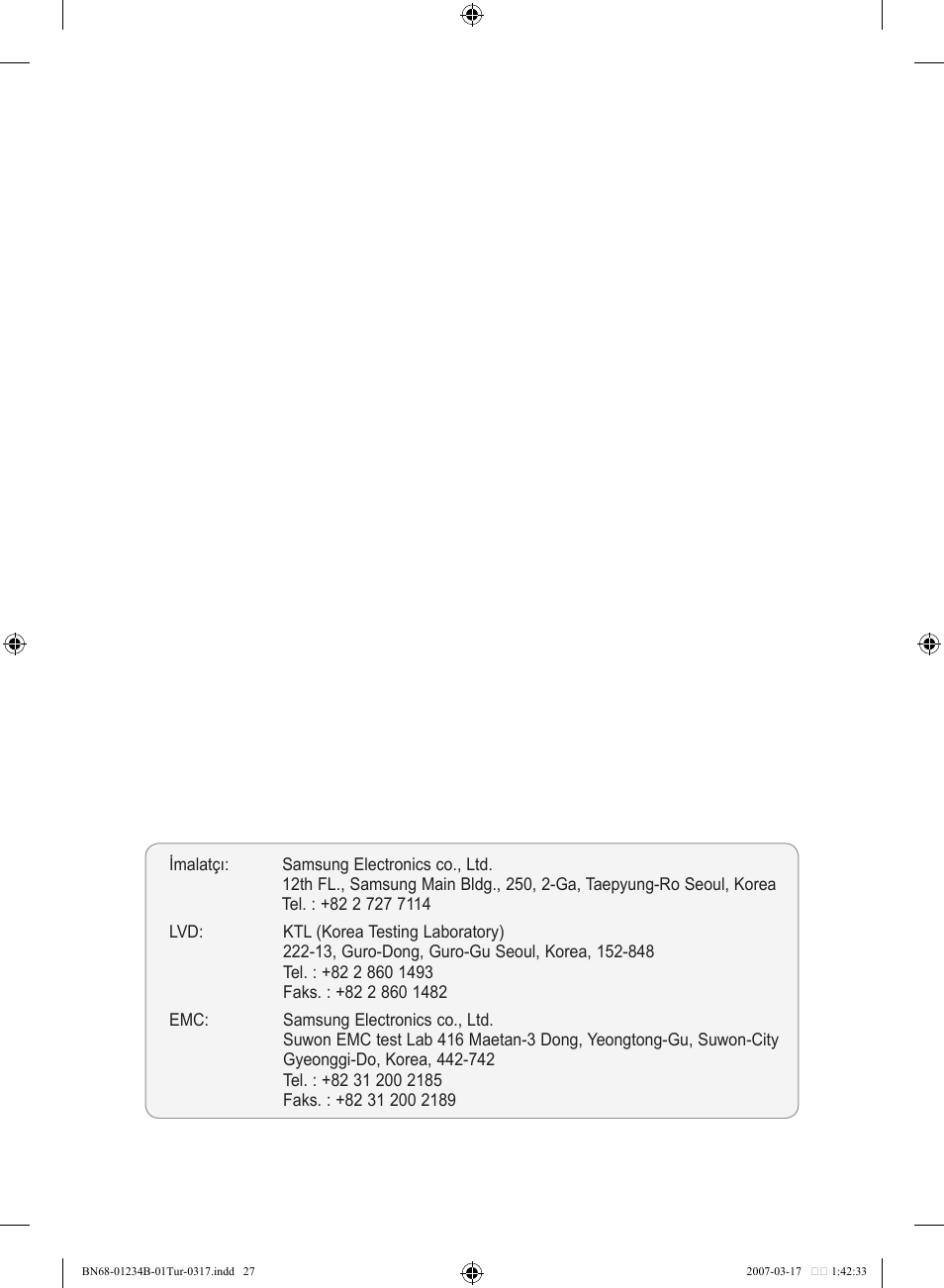 Samsung LE37S62B User Manual | Page 281 / 282
