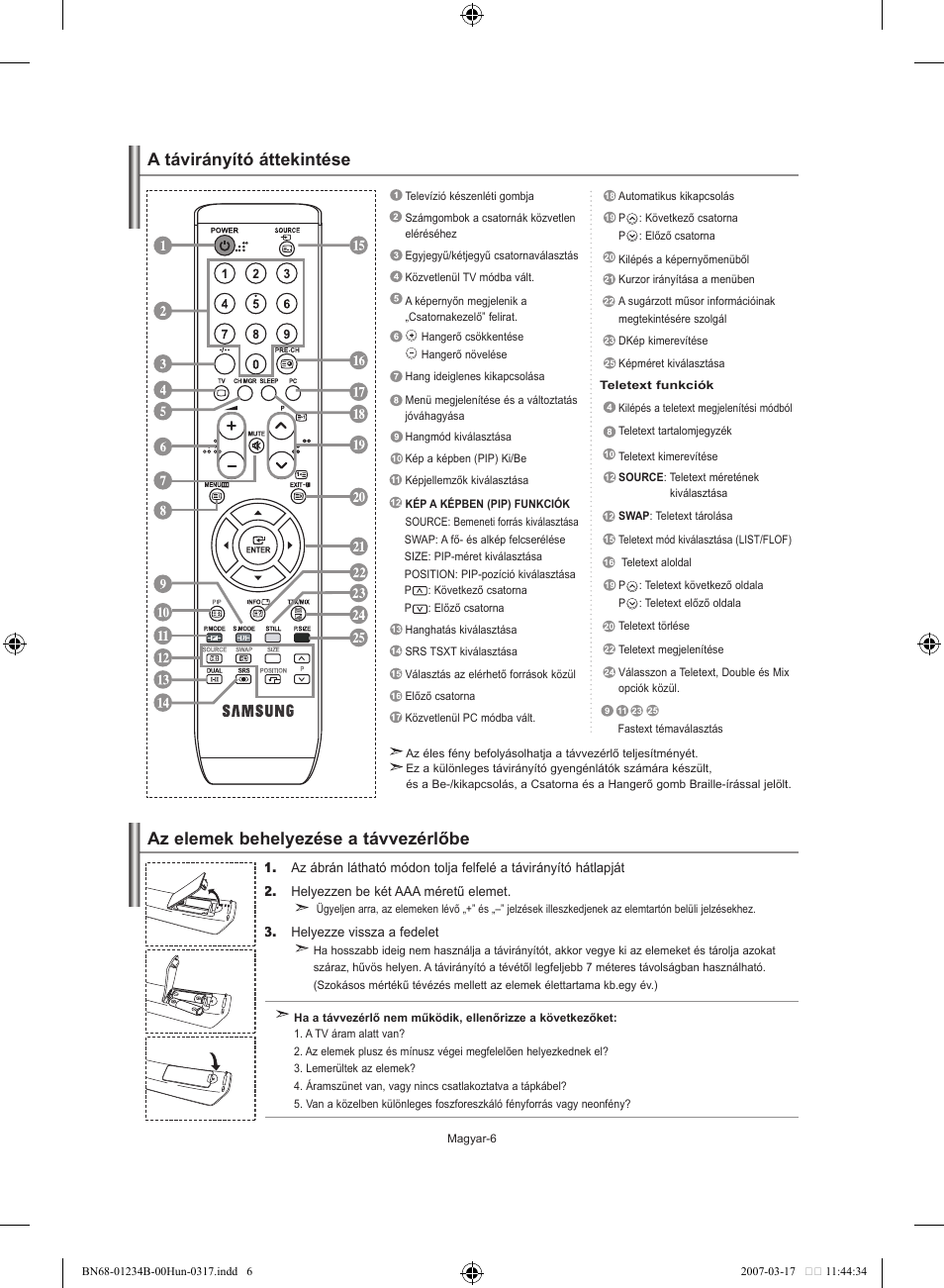 Samsung LE37S62B User Manual | Page 36 / 282