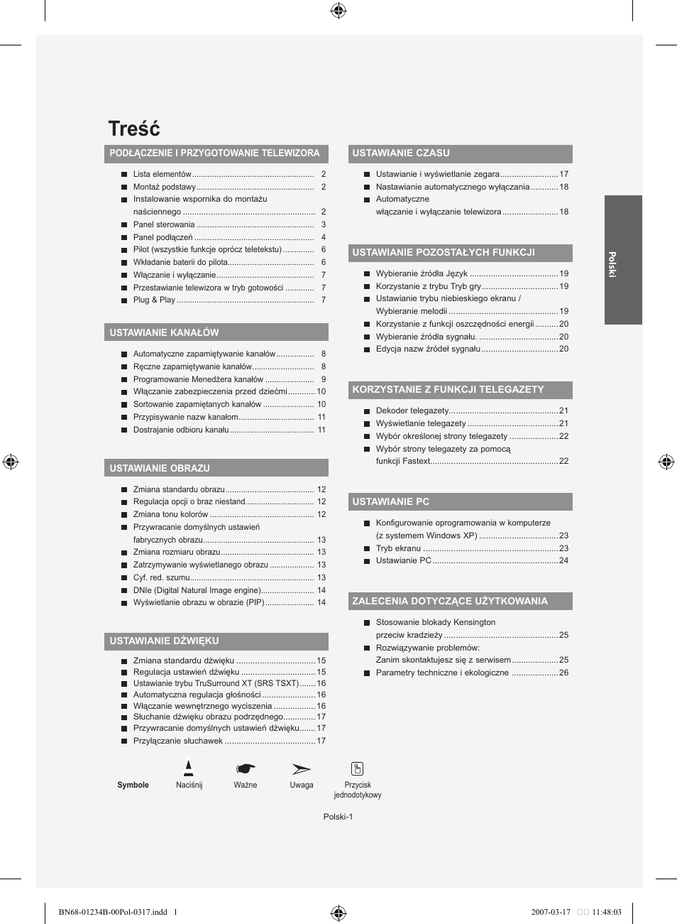 Treść | Samsung LE37S62B User Manual | Page 59 / 282