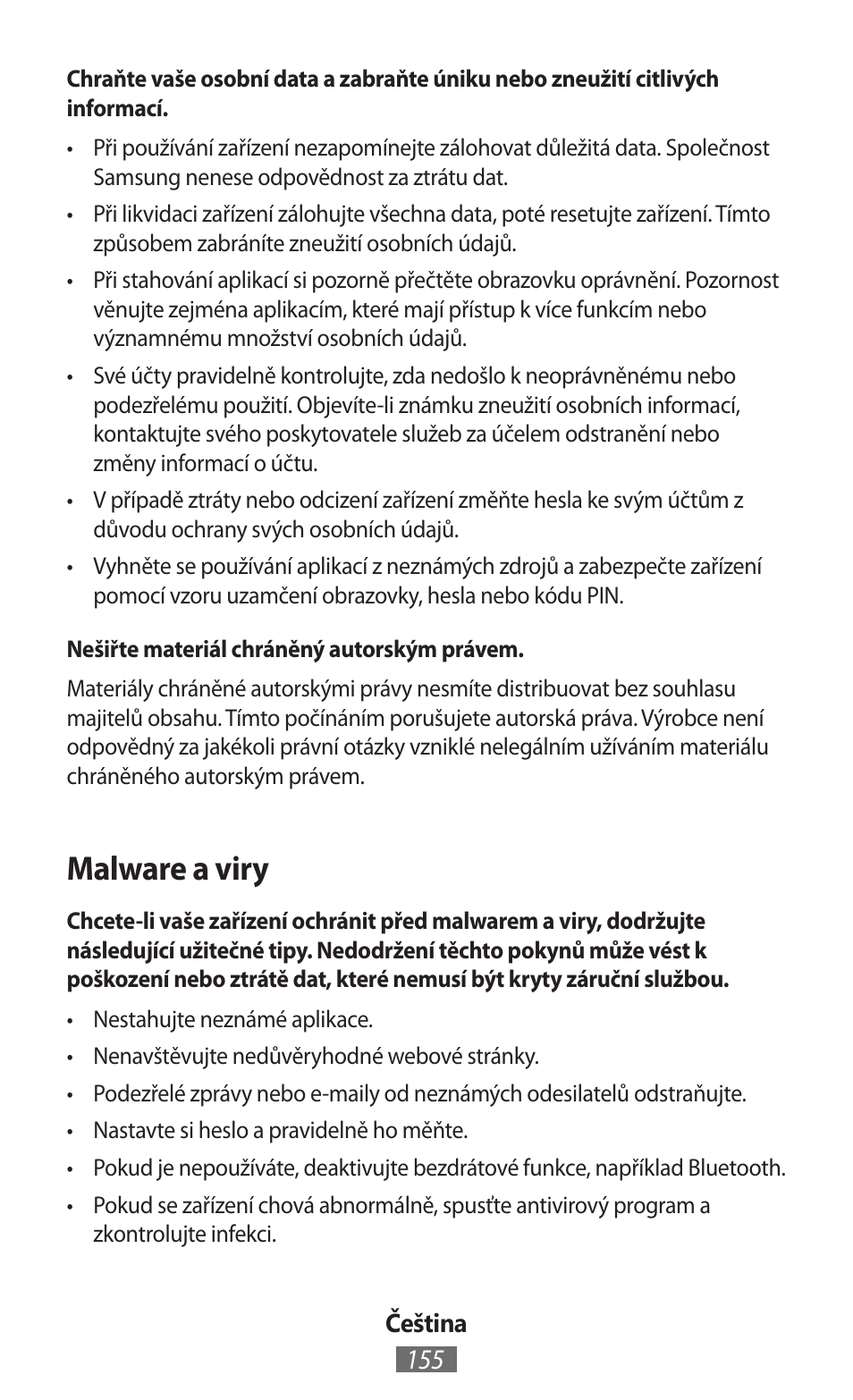 Malware a viry | Samsung SM-T230 User Manual | Page 156 / 732