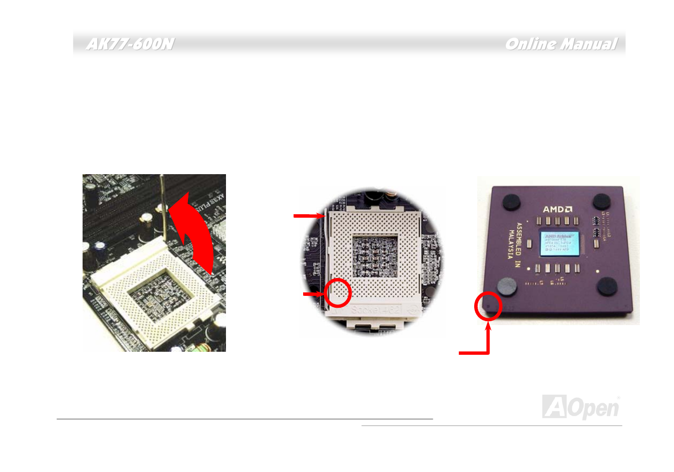 Cpu installation | AOpen AK77-600N User Manual | Page 20 / 111