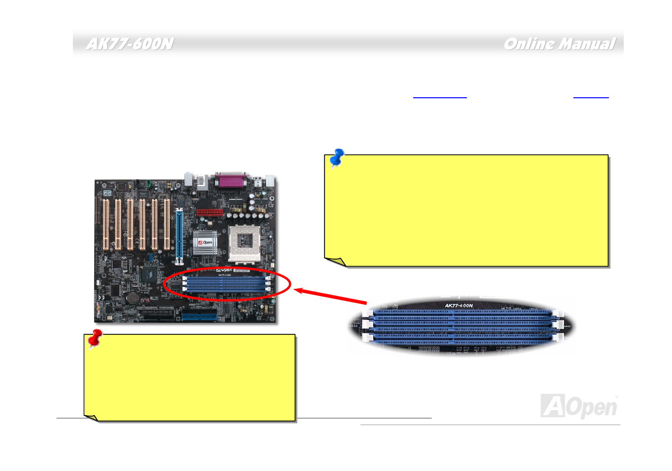 Dimm sockets | AOpen AK77-600N User Manual | Page 32 / 111