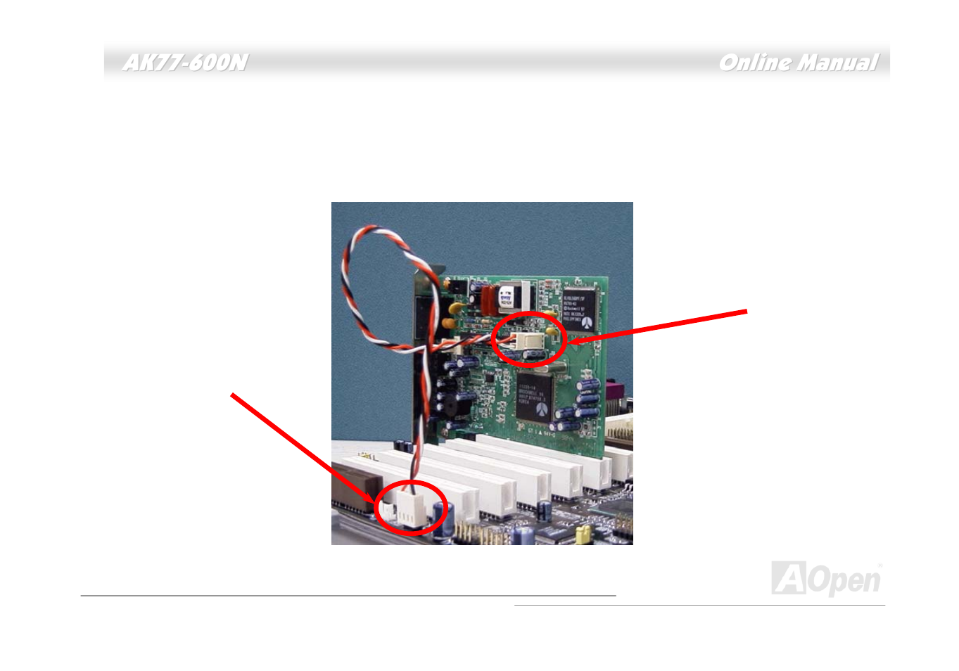 Wom by internal modem card | AOpen AK77-600N User Manual | Page 43 / 111