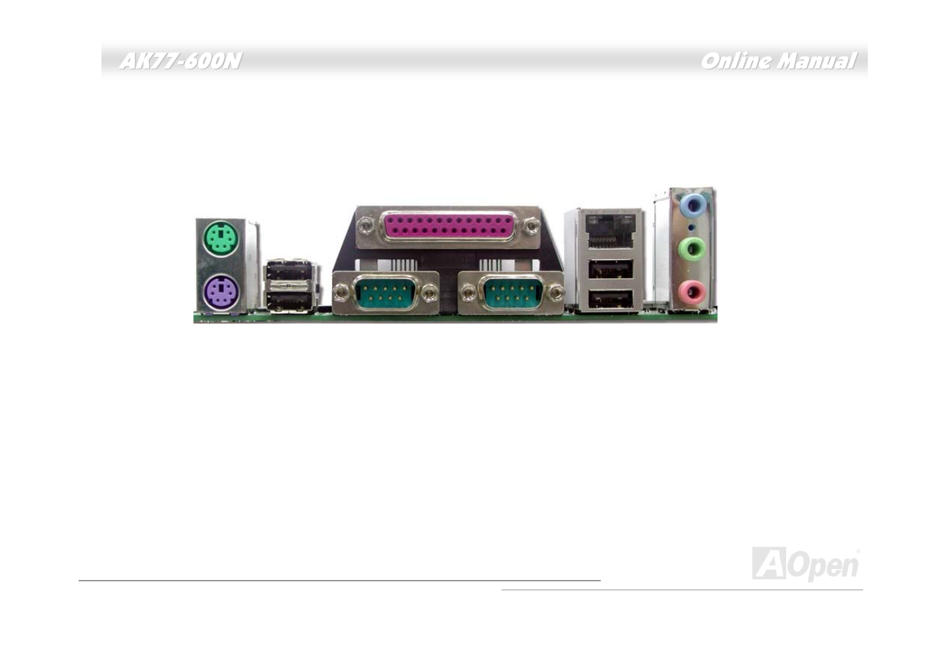 Color coded back panel | AOpen AK77-600N User Manual | Page 49 / 111