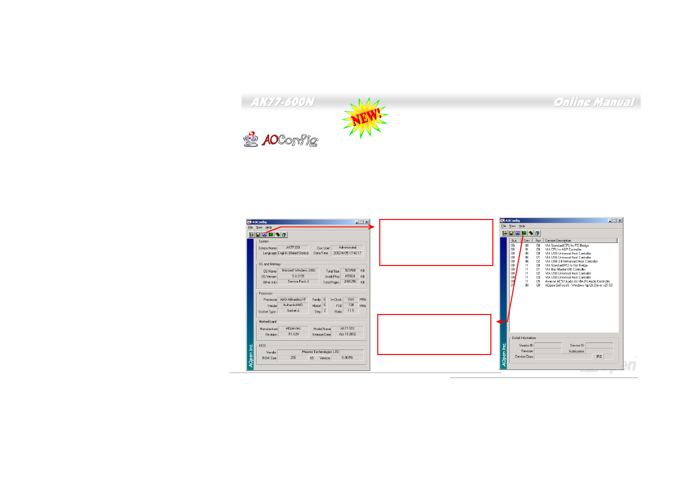 Aoconfig utility | AOpen AK77-600N User Manual | Page 83 / 111