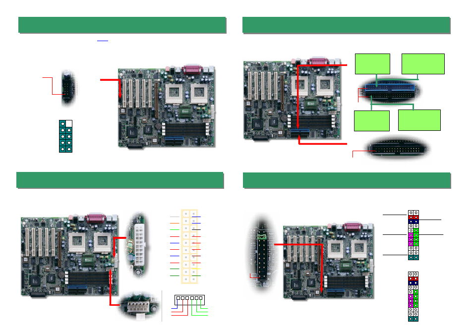 Connecting ide and floppy cables, Support four usb connectors | AOpen D X37PU-EG-E0110A User Manual | Page 4 / 8