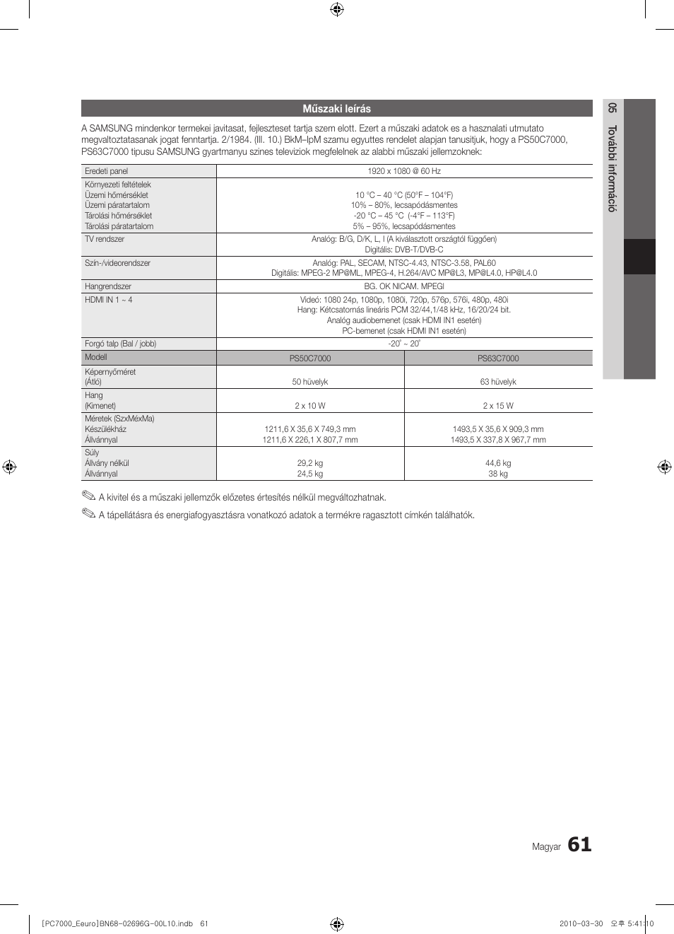 Samsung PS50C7000YW User Manual | Page 123 / 621